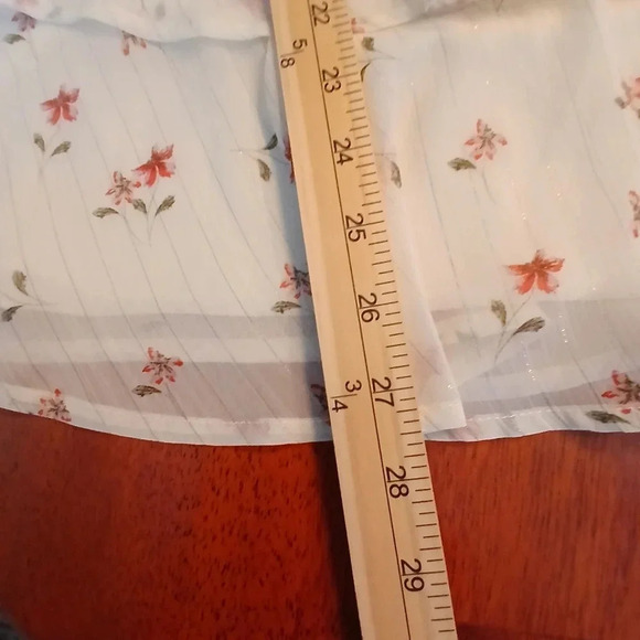 Trixxi tiered dress size L cream floral whimsygoth fairycore babydoll Y2K - Picture 9 of 10